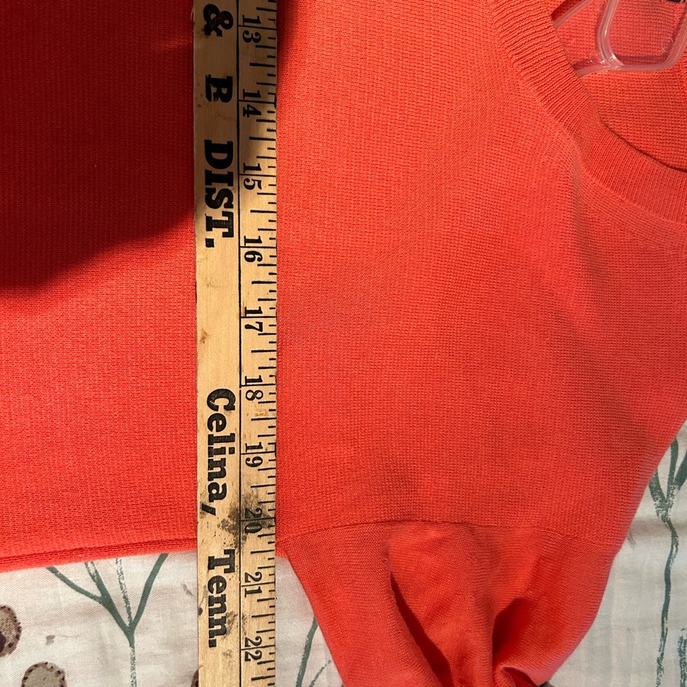 J. Crew Orange Knit Crew Neck Top Size S - Picture 5 of 6